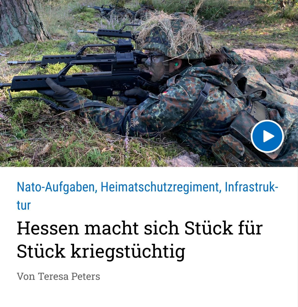 "Hessen wird kriegstüchtig", Hessenschau