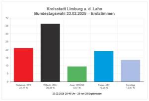 Bundestagswahl 2025 - Erststimmenergebnis Limburg/Lahn