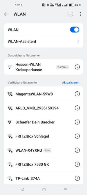Schlechter Empfang vor der Tür. Das sich selbst als 