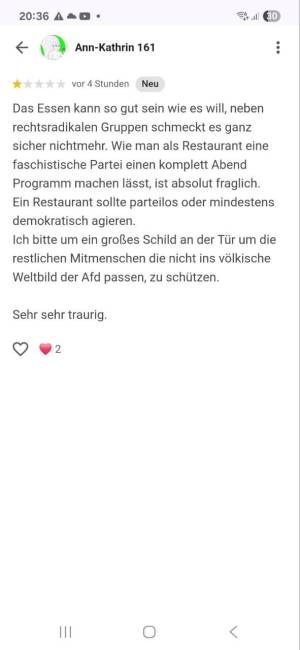 Eine Fake-Rezension einer 