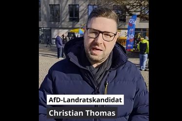 Afd-Kandidat Christian Thomas in Lindenberg