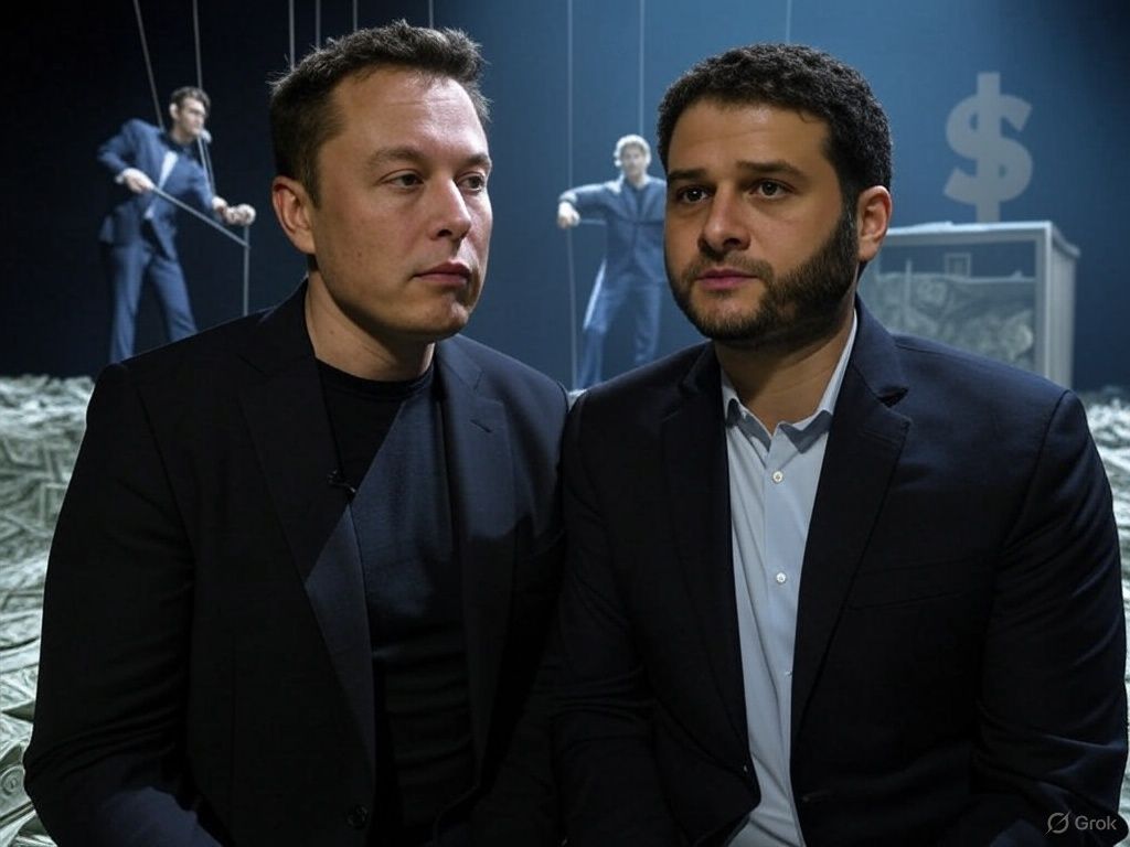 Elon Musk und Dustin Moskovitz - Tech-Oligarchen als Puppenspieler?